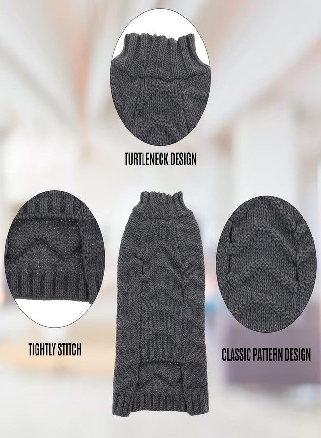 Lulala Dog Sweater, Turtleneck Sweater for Small Dogs, Soft Sweater Knitwear Dog Winter Warm Clothes for Dogs (Gray, 14 Inch) - Image 5